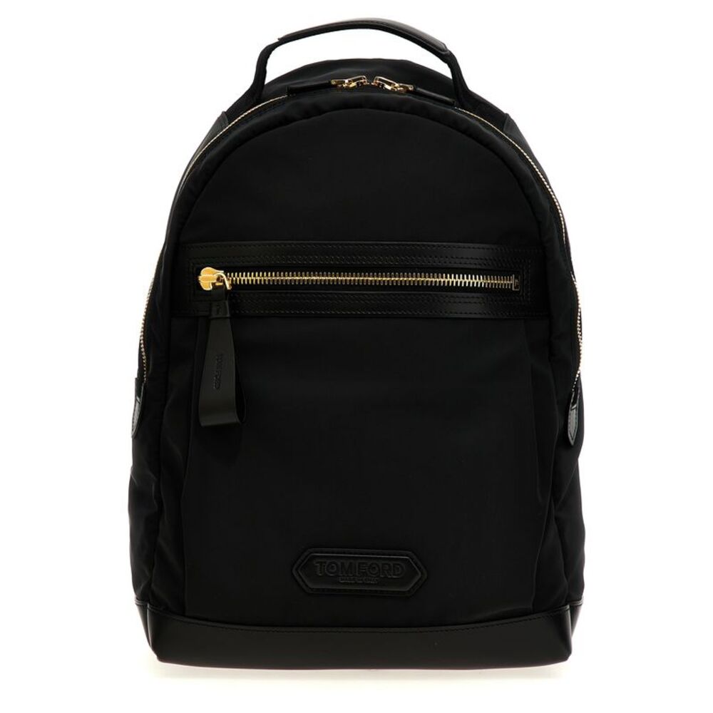 Tom Ford Black Polyester Men's Backpack